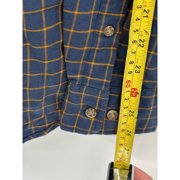 Johnnie O Button Down Flannel Shirt Men Medium Blue Plaid Pipeline Murphy New - Picture 5 of 11